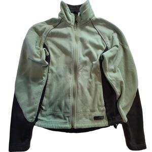 REI Polartec Zip Fleece Jacket Pistachio Green & Black Size M Gorp Gorpcore 2752